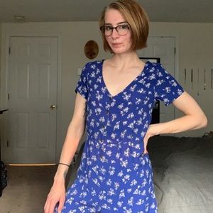 NWOT Wild Fable Floral Blue Romper